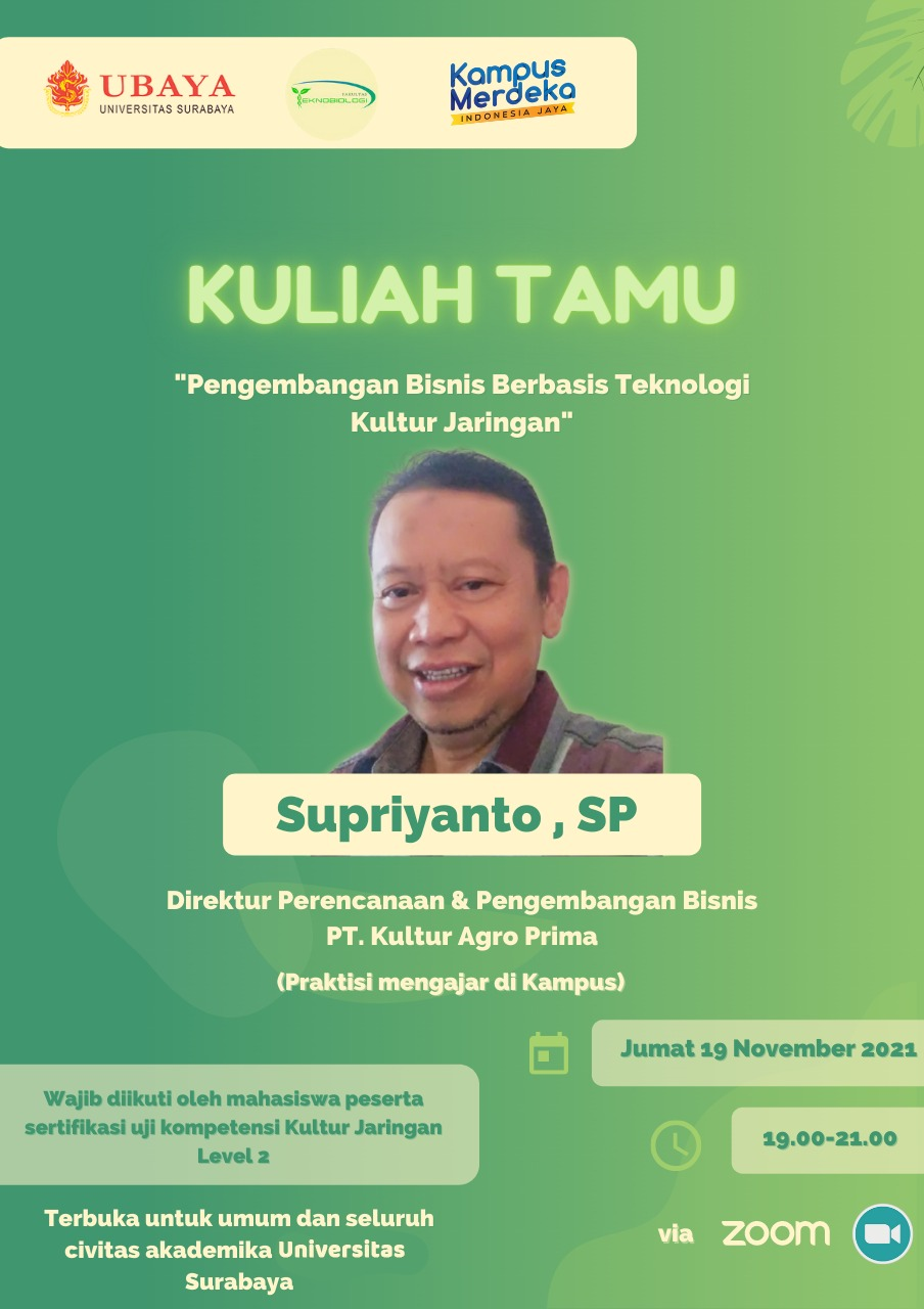 Pengembangan Bisnis Berbasis Teknologi Kultur Jaringan