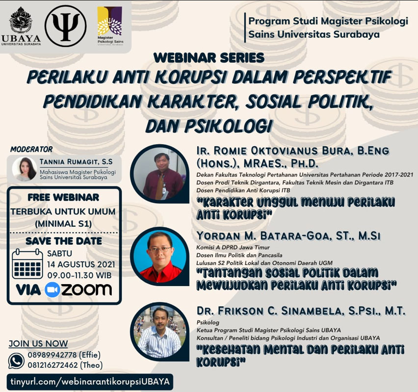 Webinar Pascasarjana Sains: Disaster Adjusment & Perilaku Antikorupsi 